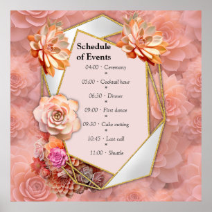 Apricot Crush Succulent Colours Poster