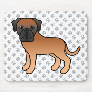 Apricot English Mastiff Cute Cartoon Dog Mouse Mat