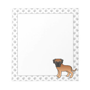 Apricot English Mastiff Cute Cartoon Dog Notepad
