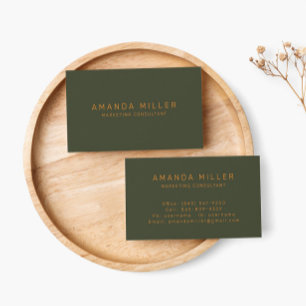 Apricot Fern Modern Simple Professional Business Card