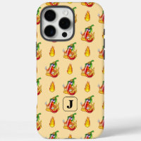 Apricot Firefighter Chilli Character & Fire Design