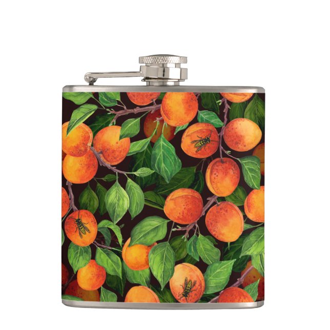 Apricot garden 1 hip flask (Front)