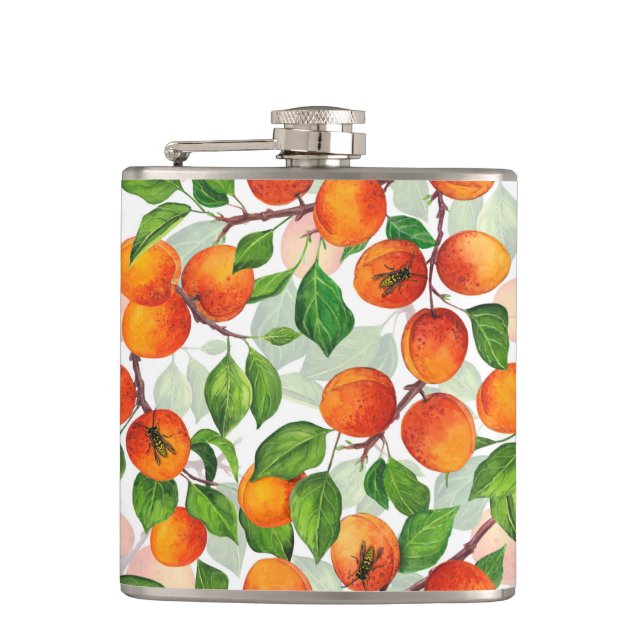 Apricot garden 3 hip flask (Front)