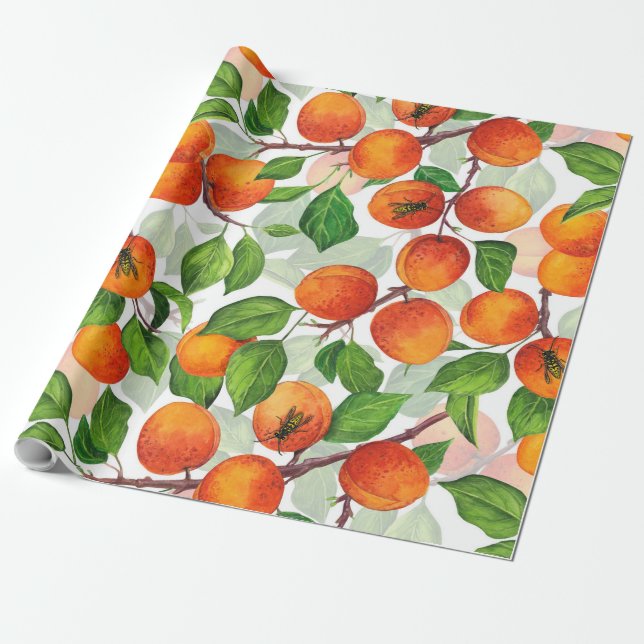 Apricot garden 3 wrapping paper (Unrolled)