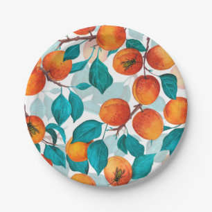 Apricot garden 4 paper plate