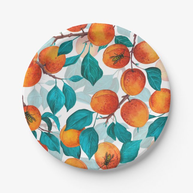 Apricot garden 4 paper plate (Front)