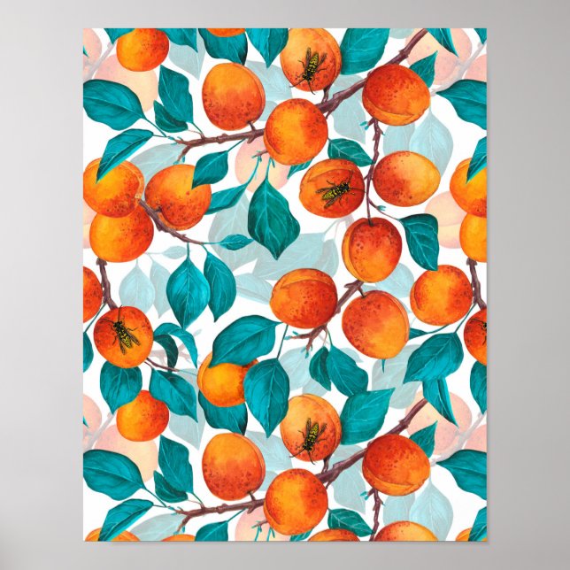 Apricot garden 4 poster (Front)