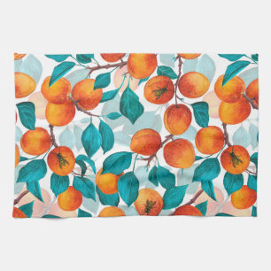 Apricot garden 4 tea towel