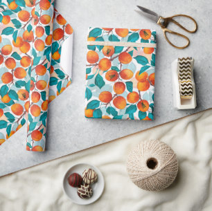 Apricot garden 4 wrapping paper