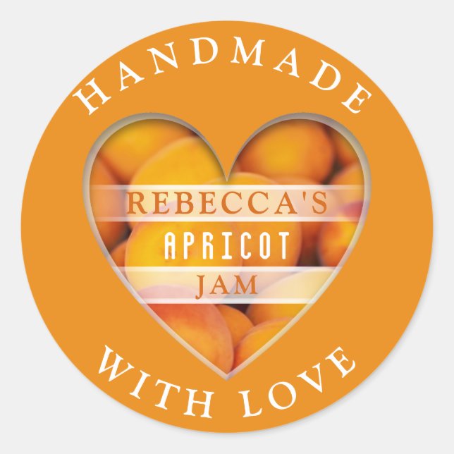 Apricot Jam Classic Round Sticker (Front)