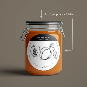 Apricot Jam Jar Label Packaging Design