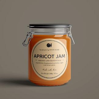 Apricot Jam Jar Label Packaging Design