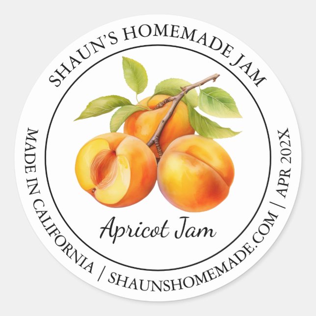 Apricot Jam Modern label (Front)