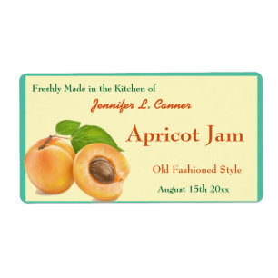 Apricot Jam or Preserves Canning Jar