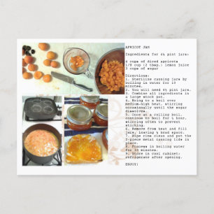 Apricot Jam Recipe Postcard