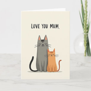 Apricot Kitten Mothers Day Card