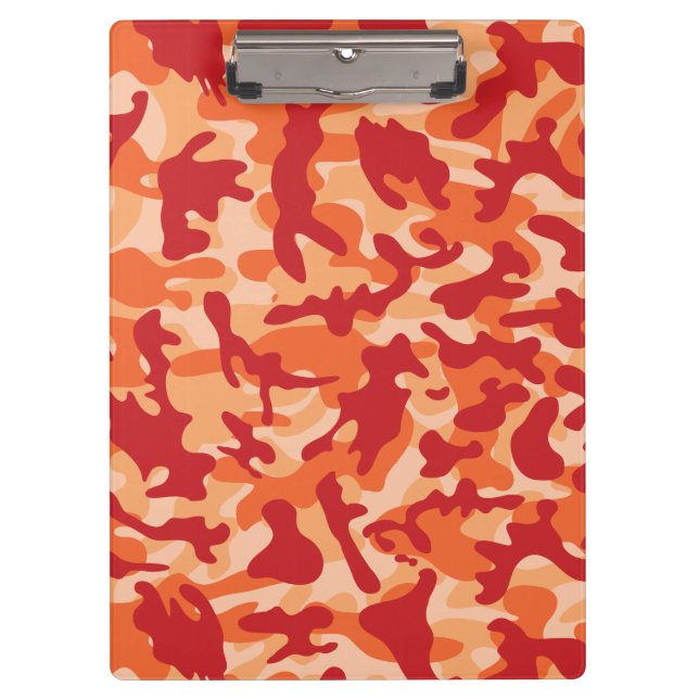 Apricot Lava Camouflage Clipboard (Front)
