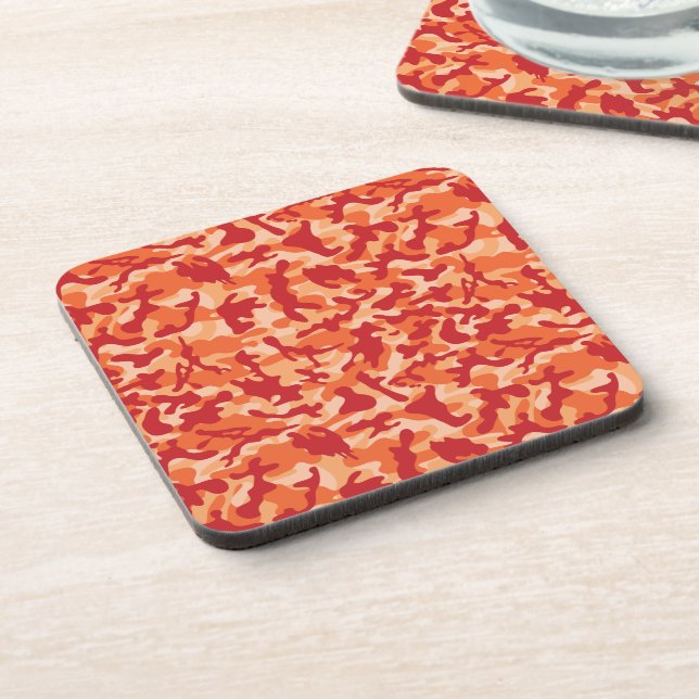 Apricot Lava Camouflage  Coaster (Left Side)