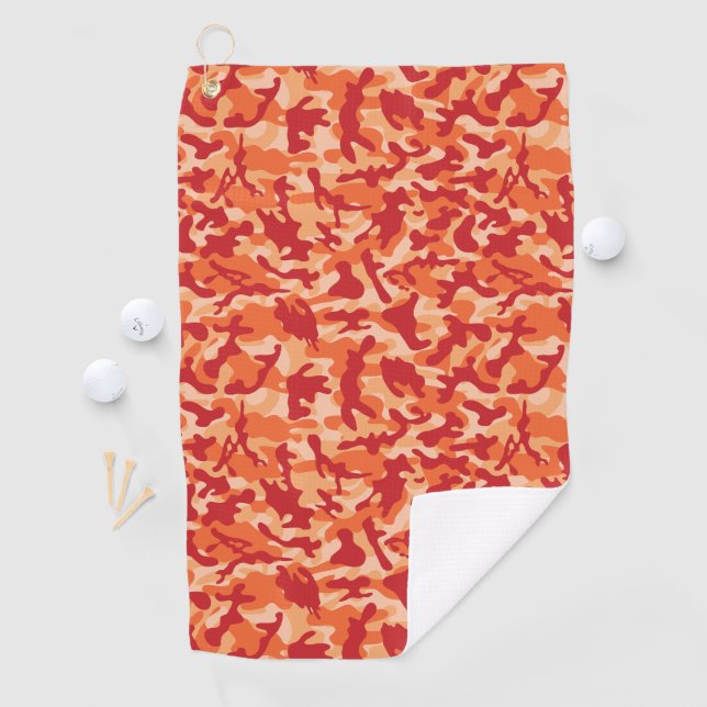 Apricot Lava Camouflage Golf Towel (InSitu)