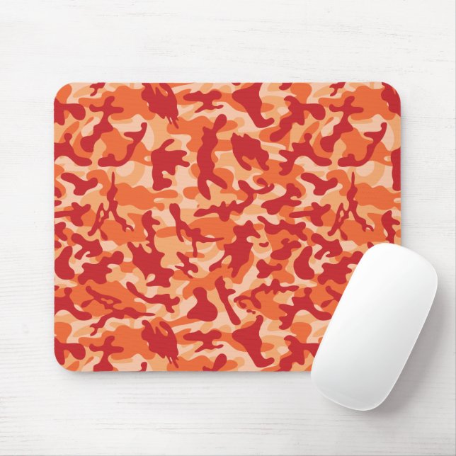 Apricot Lava Camouflage Mouse Mat (With Mouse)