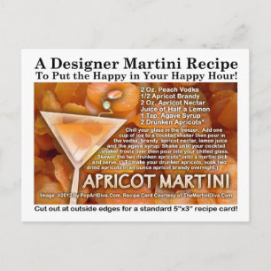Apricot Martini Recipe Postcard