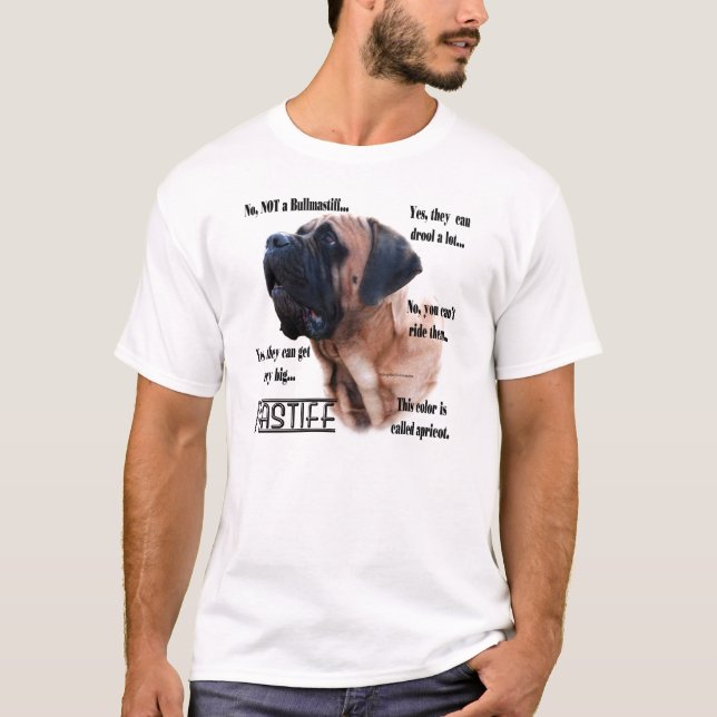 Apricot Mastiff FAQ shirt (Front)