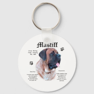 Apricot Mastiff History Keychain