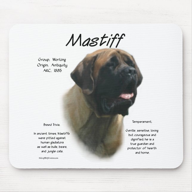 Apricot Mastiff History  Mouse Mat (Front)