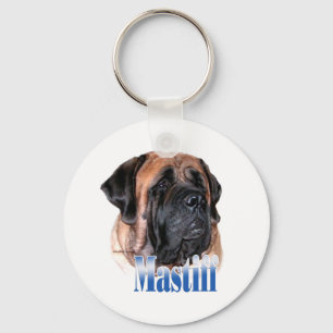 Apricot Mastiff Name Keychain