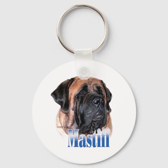 Apricot Mastiff Name Keychain (Front)
