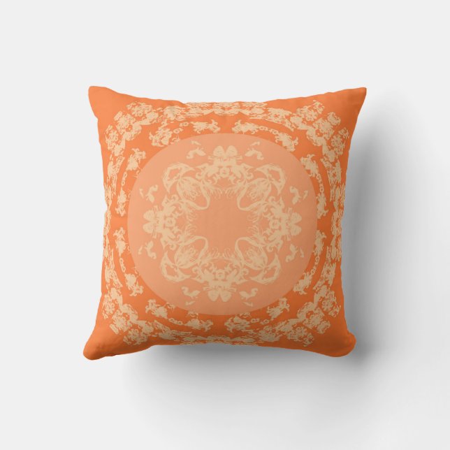 Apricot Medallion Cushion (Back)