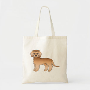Apricot Mini Goldendoodle Cute Cartoon Dog Tote Bag