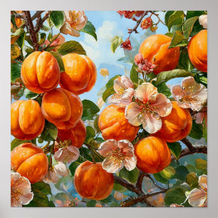 Apricot Minimal Botanical Kitchen Decor