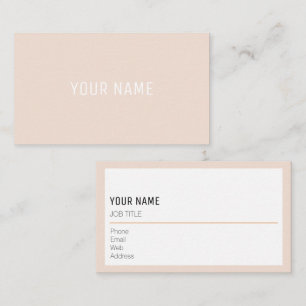 Apricot Modern Minimalist Business Card