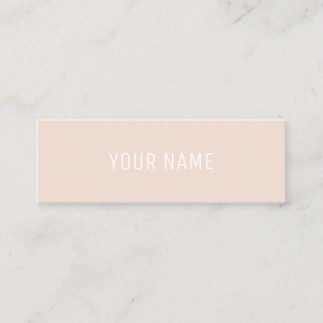 Apricot Modern Minimalist Mini Business Card (Front)