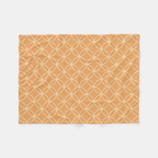 Apricot orange and peach cream petal circles fleece blanket