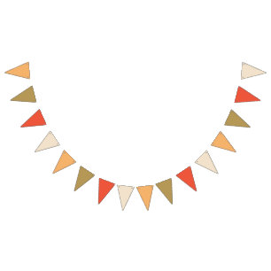 Apricot Orange Bunting Banner Flags