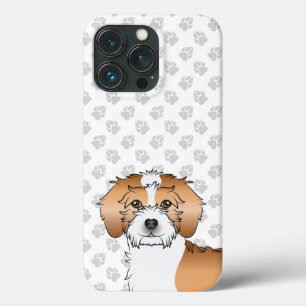 Apricot Parti-colour Mini Goldendoodle Dog Head iPhone 13 Pro Case
