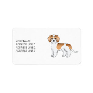 Apricot Parti-colour Mini Goldendoodle Dog Label
