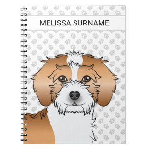 Apricot Parti-colour Mini Goldendoodle Dog Notebook