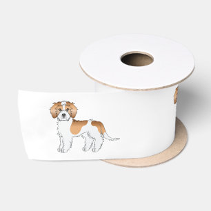 Apricot Parti-colour Mini Goldendoodle Dog Satin Ribbon