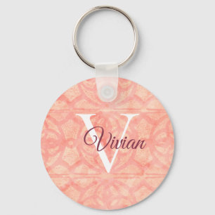 Apricot Pink Key Ring