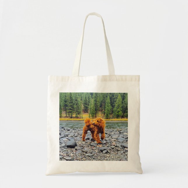 Apricot Poodle - Customizable Gift Tote Bag (Front)