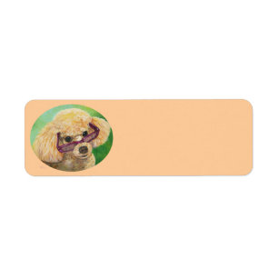 Apricot Poodle n Sunglasses Address Labels