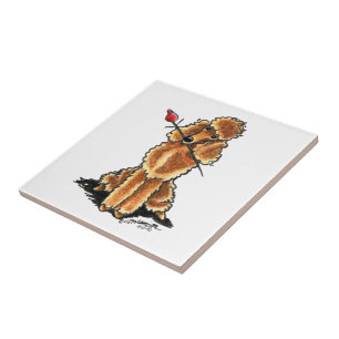 Apricot Poodle Sweetheart Valentines Tile