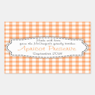 Apricot preserve jam orange food label sticker