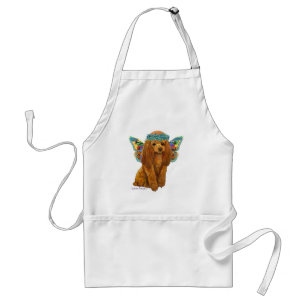 Apricot Red Poodle Fairy Standard Apron