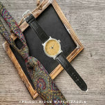 Apricot Ridge Watch<br><div class="desc">This Abstract, graphic design, is a digitally-edited, pattern of pale, orange, lined with ridges-which gives it a clean, glowing look, of ruggedness.</div>