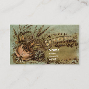 Apricot Rose & Lily of the Valley Victorian Business Card