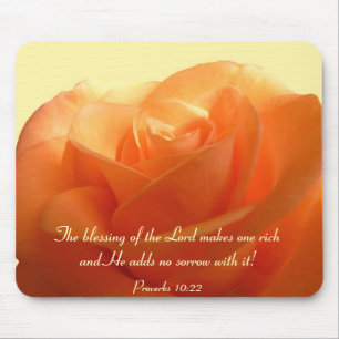 Apricot rose mouse mat